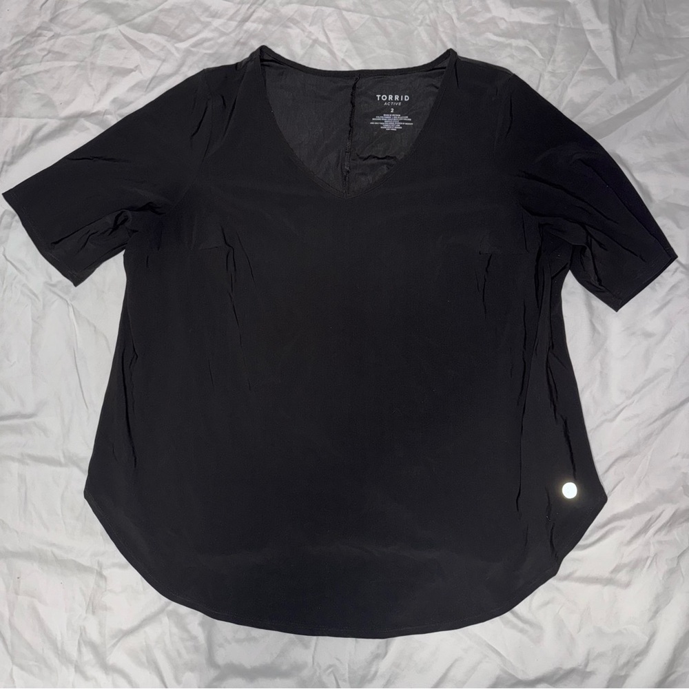 Torrid Women's Black V-Neck Workout Top